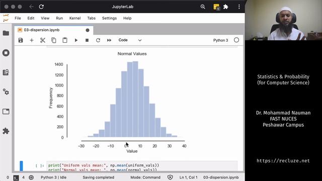 Probability and Stats for Computer Science 06 - Dispersion, Variance, Standard Deviation (Urdu) смотреть онлайн