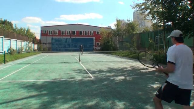 Теннис. Учебное видео. Передвижения по площадке и работа ног. Часть 6 - разбор примера. смотреть онлайн