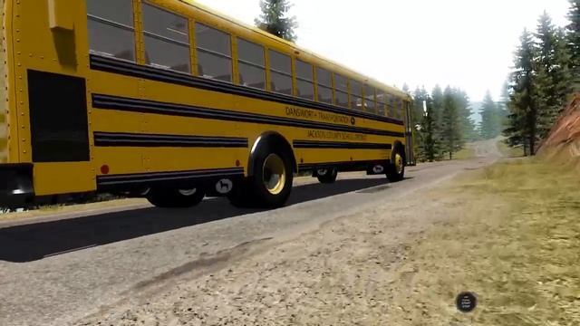 BeamNG Drive - School Bus on the Beam Mountains Map смотреть онлайн