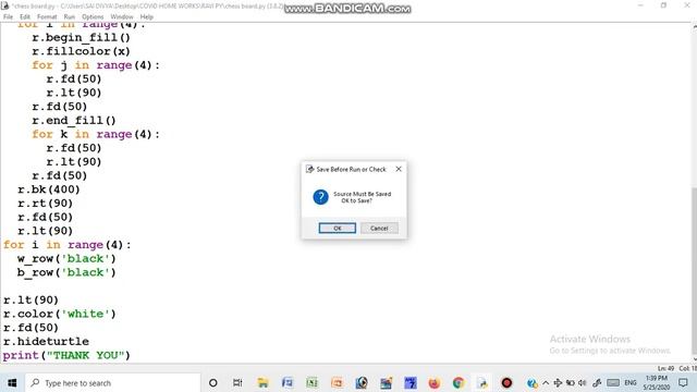 Python Turtle Graphics-Chess Board Pattern смотреть онлайн