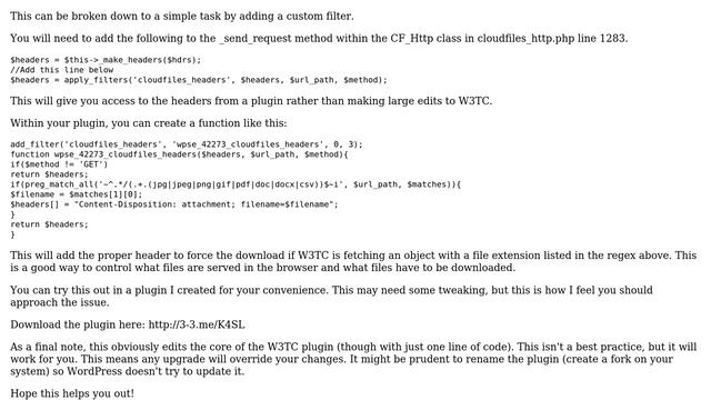 Wordpress: W3 Total Cache, RackSpace Cloud Files, and Forcing Downloads смотреть онлайн