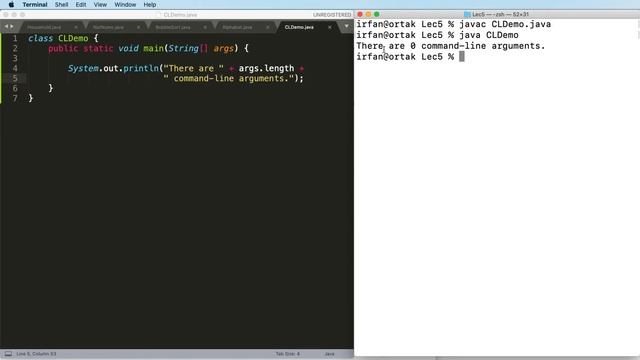 Java Arrays 12: Command Line Arguments смотреть онлайн