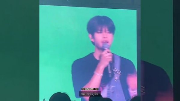 [ENG] Seungmin crying in his ending ment @/seungmine :(