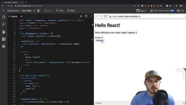 How to use hooks in React - useState, useEffect, useContext - Part 2 смотреть онлайн