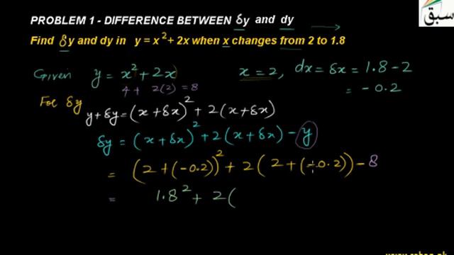 Problem1-Difference between Delta y and dy, Math Lecture | Sabaq.pk смотреть онлайн