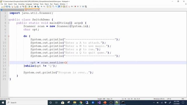 Java 2, Spring 2020 - Chapter 6 Review Part 2 смотреть онлайн