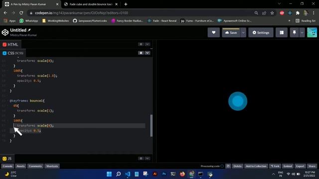 How to create fade cubic loader | dot bounce loader using CSS | HTML смотреть онлайн