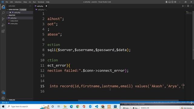 insert values in database for php and mysqli fir data by baba academy смотреть онлайн