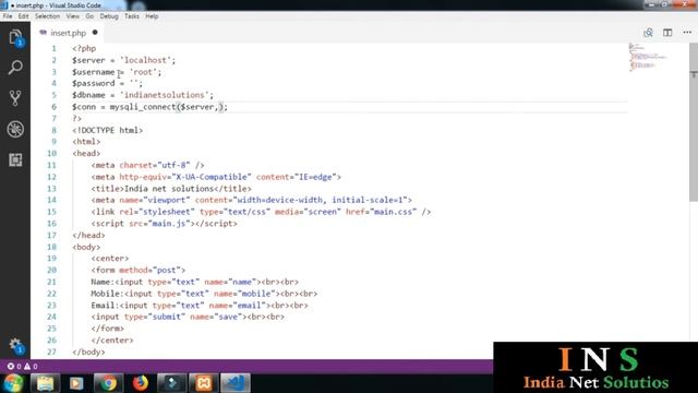 Insert data in database using PHP смотреть онлайн