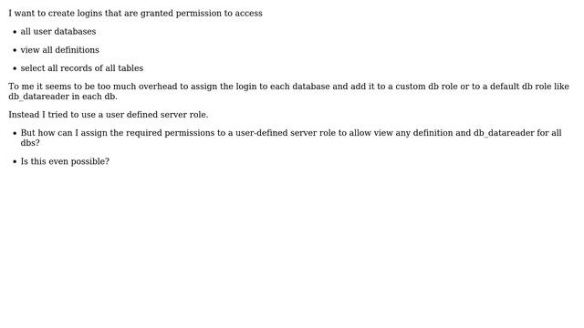 Databases: How to GRANT object permission to a user defined server role? смотреть онлайн