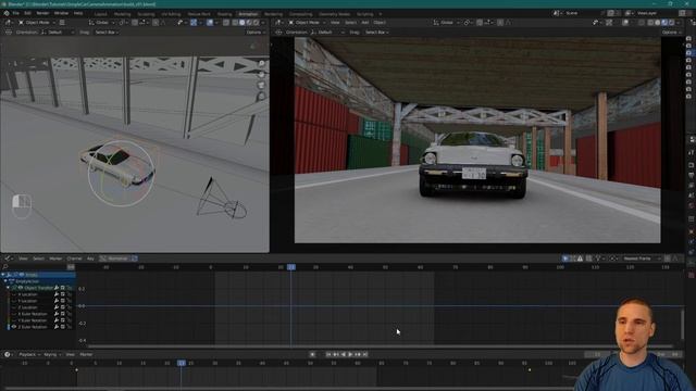 Blender Camera Animation Car scene. смотреть онлайн