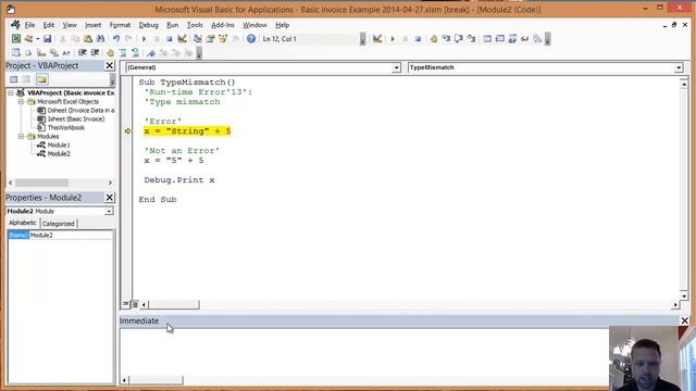 VBA Run-Time Error '13' Type Mismatch смотреть онлайн