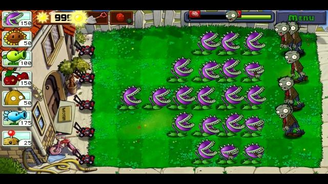 Chompers Chewing Zombies | PvZ Game Walkthrough #pvz смотреть онлайн