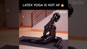 Yoga in Latex Suit