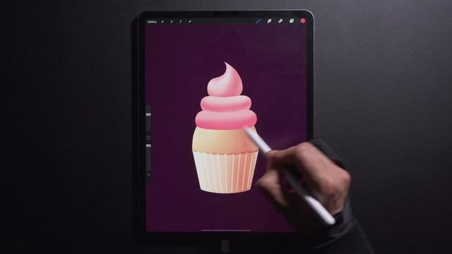 How To Draw A Cute Kawaii Cup Cake In Procreate | iPad Pro смотреть онлайн