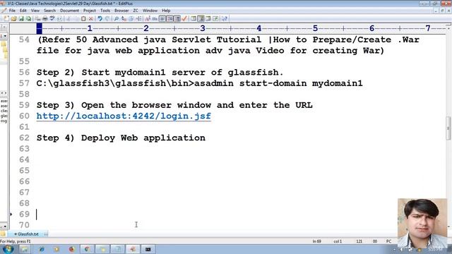 104 Create user defined domain in Glassfish | deploy .war application Glassfish server | Servlet tu смотреть онлайн