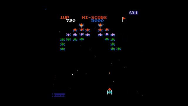 1990 game Galaxian single player gameplay NES ROM смотреть онлайн