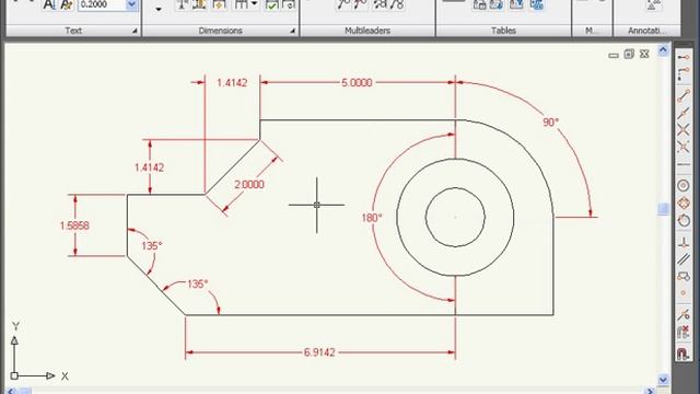 AutoCAD 2009 tutorial Dimensions смотреть онлайн