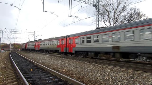 Электропоезд ЭД4МК-0074 станция Нара 21.10.2017 смотреть онлайн