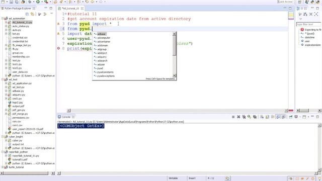 Automate Active Directory Using Python|How To Get AD User Account Expiration Date|Part:11 смотреть онлайн