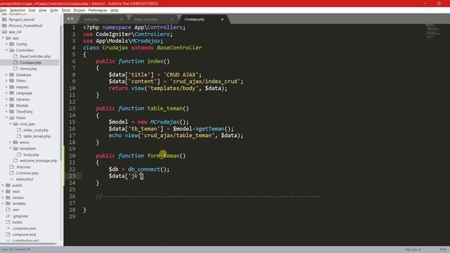 02 CRUD CodeIgniter 4 Dengan AJAX JQuery dan juga Bootstrap Tanpa Reload Halaman Part 2/3 смотреть онлайн