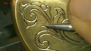 Ручная гравировка пневмоштихелем на ноже Buck 110 проба 3