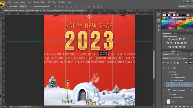 Unbelievable Way to Design a Poster for the Year 2023 - Photoshop Tutorial! смотреть онлайн