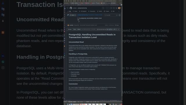 1_11 PostgreSQL Handling Uncommitted Reads in Transaction Isolation Level смотреть онлайн