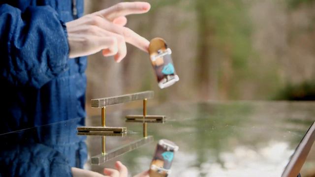 FINGERBOARDING IN THE FOREST | Low Square Iron Rail | Fingerboarding Tricks | Pro Finger Board