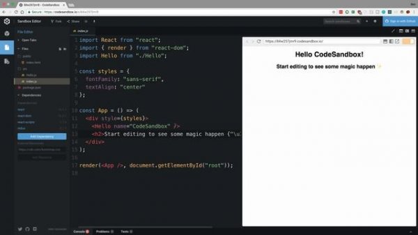 CodeSandbox Tutorial