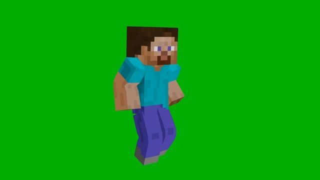 Steve's dance on green background (танец стива на зелёном фоне) смотреть онлайн