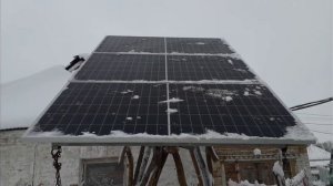 Очистка солнечных панелей от снега с помощью трекера. ПРЕЗАЛИВ