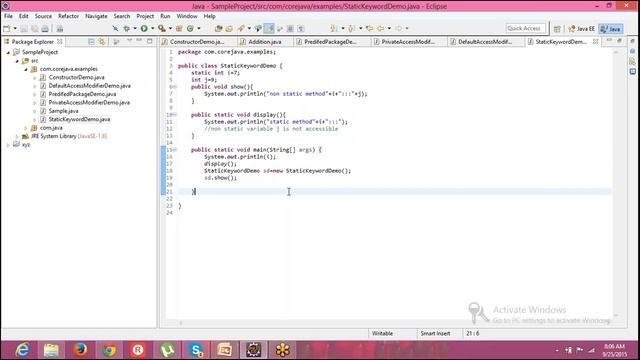 Access Modifiers And Static Keyword смотреть онлайн