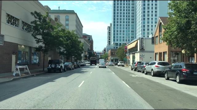 Driving Downtown - Stamford 4K - Connecticut USA