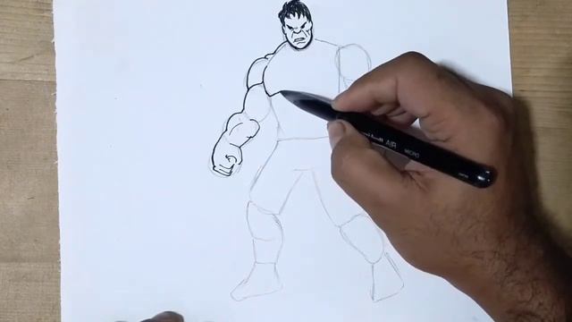 How to Draw The Hulk- Simple Step by Step Video Lesson | the avengers Hulk смотреть онлайн