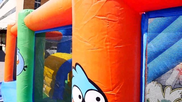 Надувной батут коммерческий Angry Birds 7х5 метров. Второй обзор смотреть онлайн