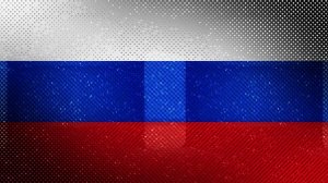 Флаг России. Мерцающий пиксельный узор. Зацикленный футаж в 4K.