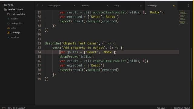 Testing Object using Immutability in Jest - Hindi / Urdu Tutorial - #3 смотреть онлайн