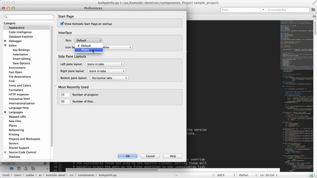 Komodo 8.5 Abyss dark UI theme смотреть онлайн