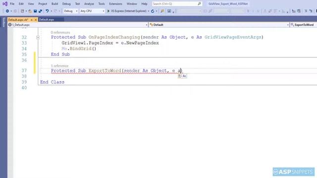 Export GridView data to Word document in ASP.Net using VB.Net смотреть онлайн