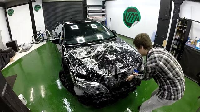 Оклейка капота защитной антигравийной пленкой. Бронепленка толщина 150 микрон смотреть онлайн