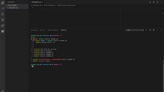 Git Basics 6: Rebase (with conflicts) смотреть онлайн