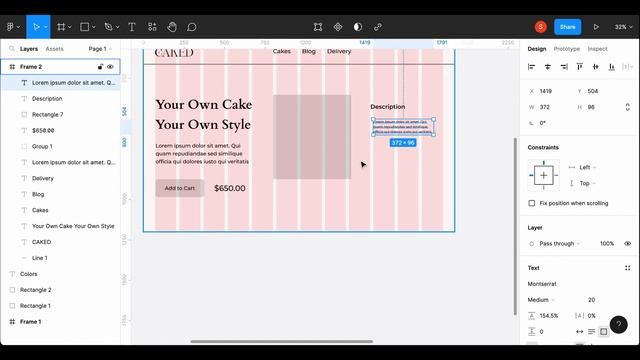 Cake Website Design On Figma - Speed Art смотреть онлайн