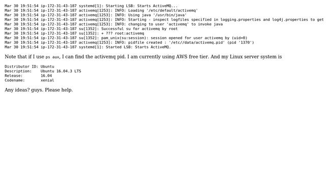 "Loaded: loaded (/etc/init.d/activemq; bad; vendor preset: enabled)" смотреть онлайн