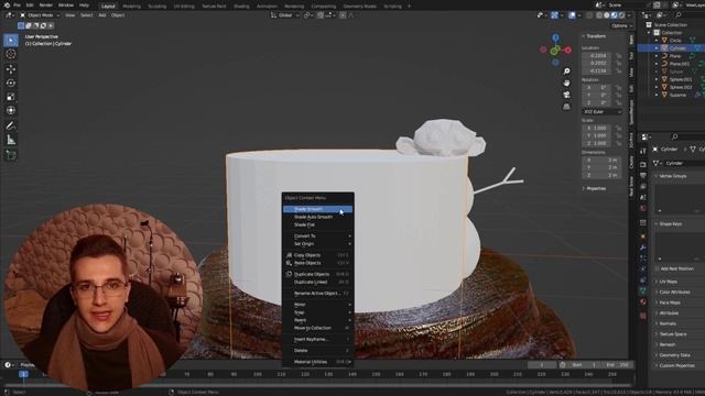 Как сделать новогодний шар за 2 минуты в блендер??!!/ новогоднее моделирование в blender смотреть онлайн