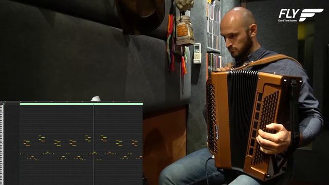 Blues Accompaniment ; Left hand Rhythm Pattern on FLY Accordion (new invention on Digital Accordion смотреть онлайн