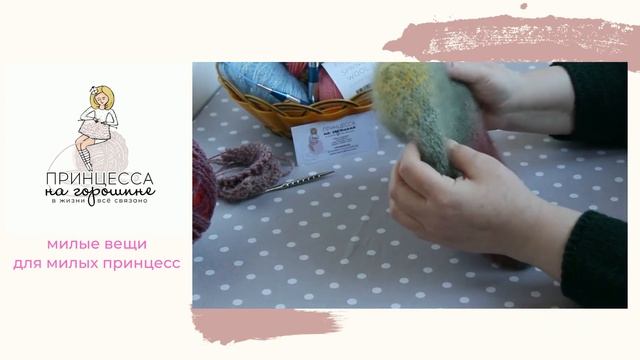 Шапка Бини Из Мохера Женская Вязаная Зимняя Двойная Зеленая Коричневая смотреть онлайн