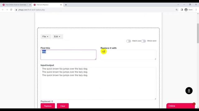 Find and Replace text | Find and replace online | Replace text online смотреть онлайн