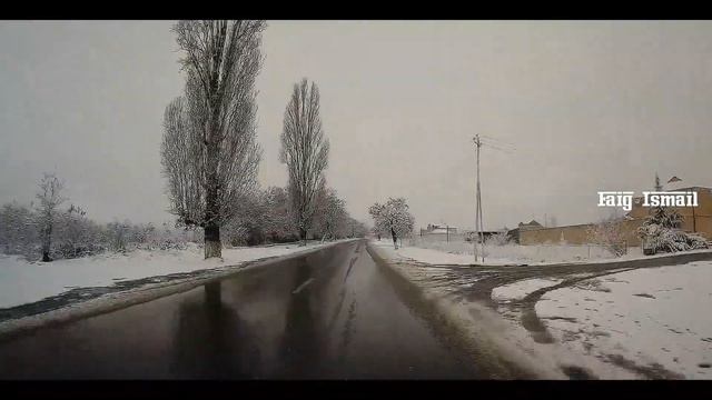 Заснеженная дорога Хачмаз Губа смотреть онлайн