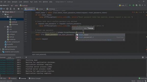 ? Dockerized FastAPI - 5. Reset Password ??